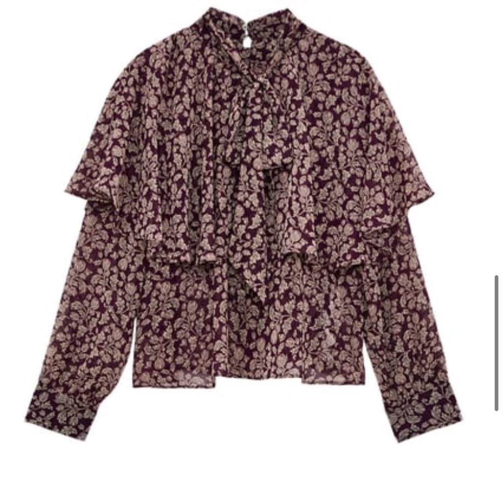 Zara print blouse.